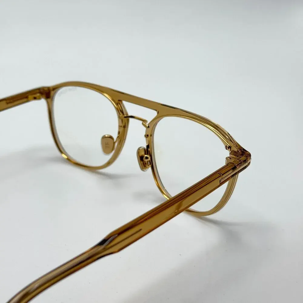 Tom Ford Eyeglasses Frame TF5982-B 045 Shiny Light Brown Pilot 52-20-145mm